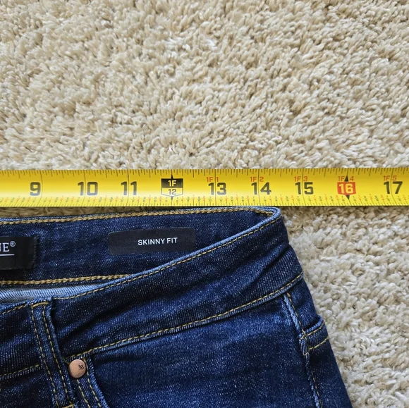 Judy Blue Skinny Fit Jeans Womens 9/29  Raw Hem Dark Blue High Rise - Picture 9 of 10